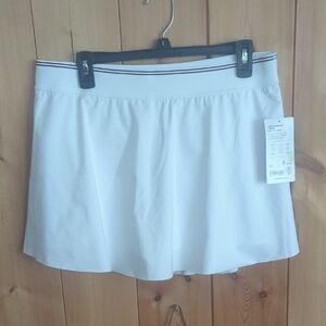 Athleta White Tennis SKORT with Striped Waistband